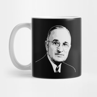 Harry S Truman Black and White Mug